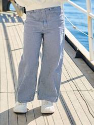 -Girl's wide-leg striped trousers
