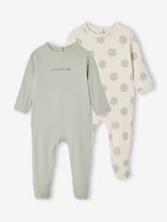 Baby-Pyjamas-Pack of 2 sleepsuits with back opening