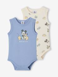 Pack of 2 sleeveless baby boy bodysuits