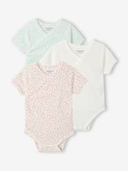 Pack of 3 short-sleeved girl's bodysuits