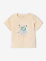 Lobster Print T-Shirt, Press Studs on the Shoulder, for Baby Boys
