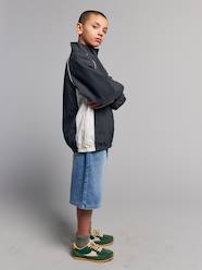 Long denim bermuda shorts