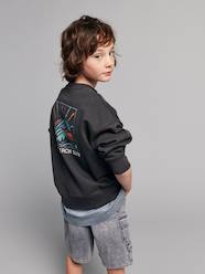 Boys-Cardigans, Jumpers & Sweatshirts-Sweatshirts & Hoodies-Round-neck oversized sweatshirt for boys