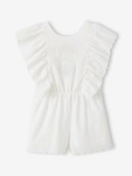 -Playsuit with embroidery in cotton