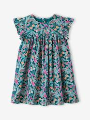 -Ruffled, Short Sleeve Dress with Prints, for Girls 