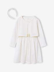 Girls-Set of skater dress, bolero and band for head accessories for hair