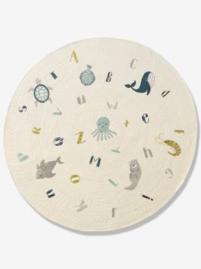 Round Rug Sea Creatures Alphabet