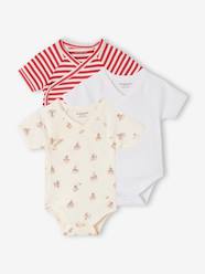 Pack of 3 organic cotton baby boy bodysuits