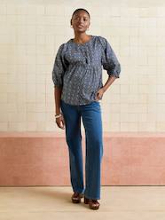 -Balloon sleeve nursing blouse