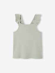 -Girl's tank top with frilled straps