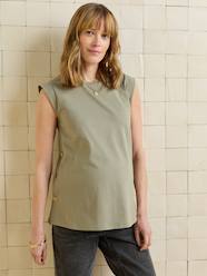 -Sleeveless organic cotton nursing clothes t-shirt
