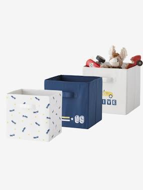 Set of 3 Storage Boxes As du Volant dark print