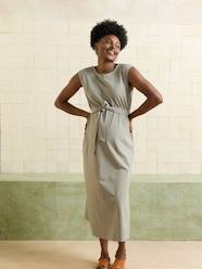 -Sleeveless maternity dress