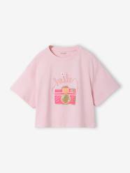 -Cropped short-sleeved T-shirt for girls 