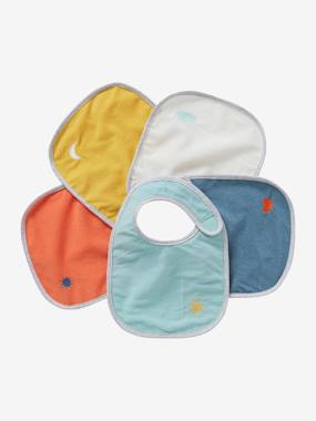 Pack of 5 Bibs in Terry Cloth PVC