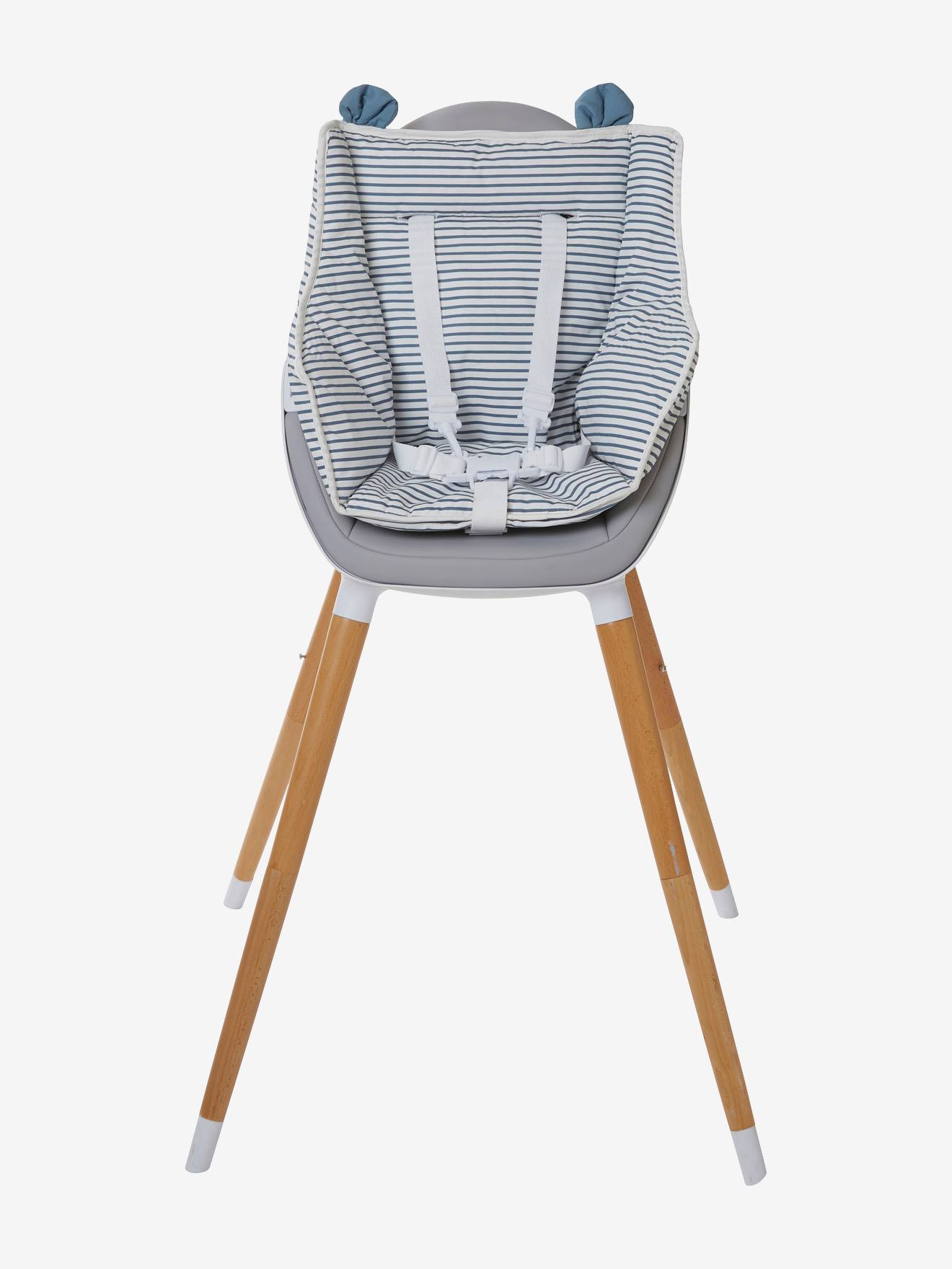 Vertbaudet High Chair Cushion Blue Stripes Nursery Vertbaudet