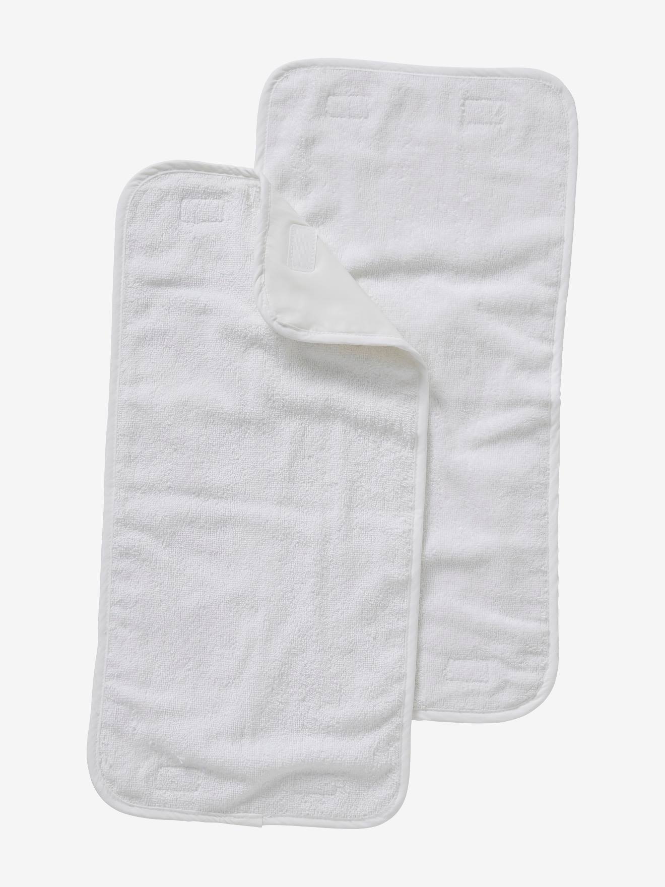 Pack of 2 Towel Changing Pads for Travel Changing Mat white