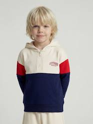 Boys-Boys' colour block hooded sweatshirt