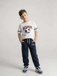 -Joggers in fleece with adjustable waist
