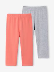 Girls-Leggings-Pack of 2 Mid-Calf Leggings for Girls