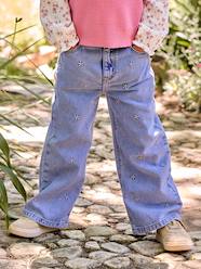 Girls-Jeans-Embroidered Susan wide-leg jeans for girls