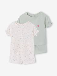 -Pack of 2 practical girls' pyjama shorts