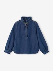 Smock-Style Denim Blouse for Girls, Family Capsule Collection