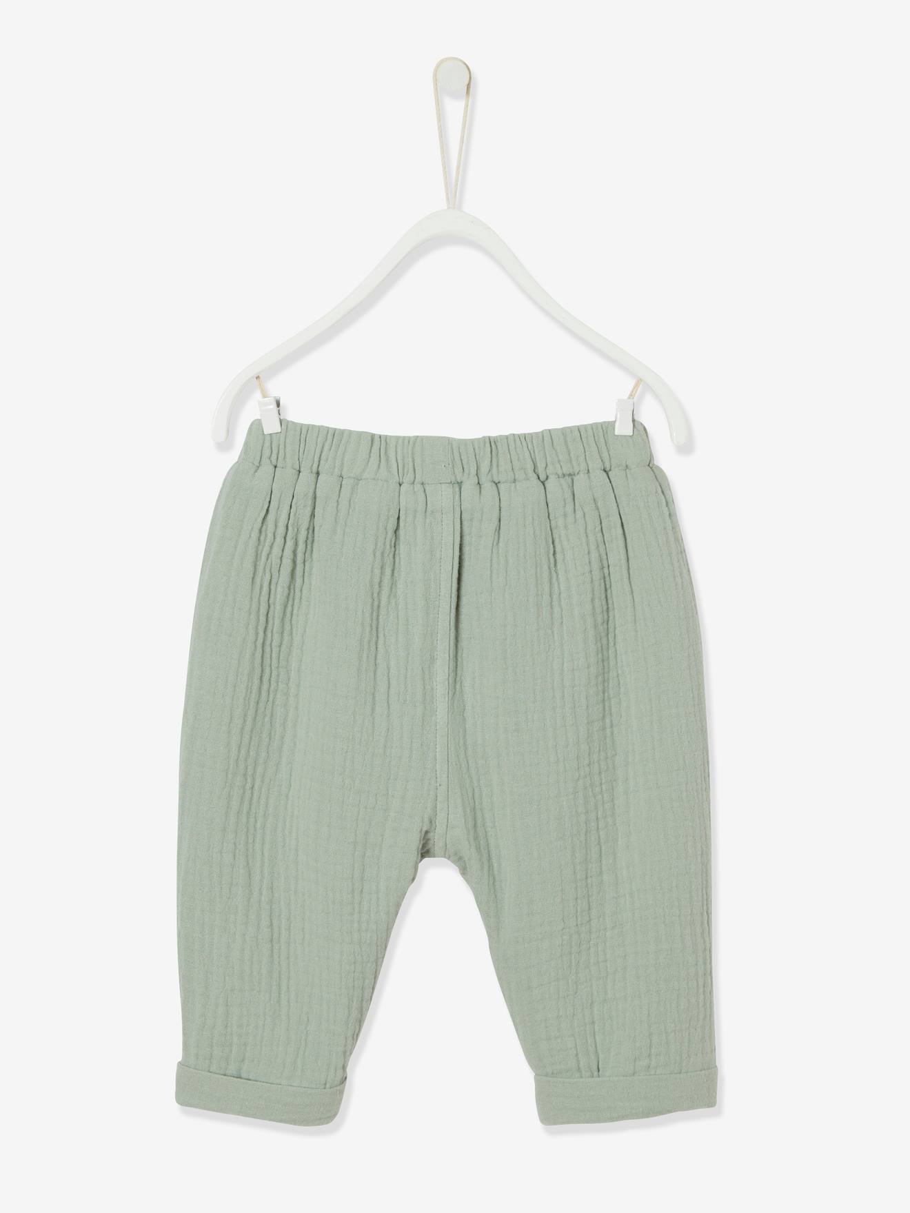 cotton seersucker harem jumpsuit baby