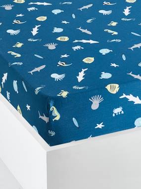 Children s Fitted Sheet FONDS MARINS print