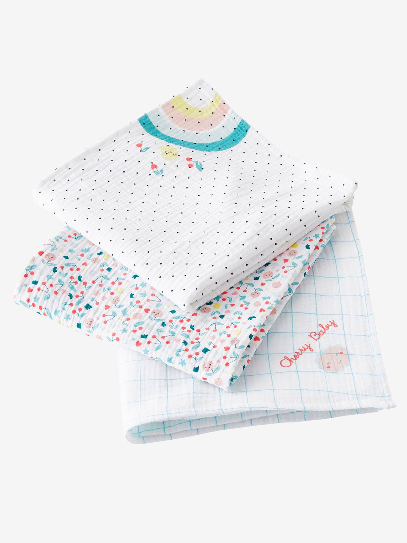 3 Nappies Bebe Cerise Nursery Vertbaudet