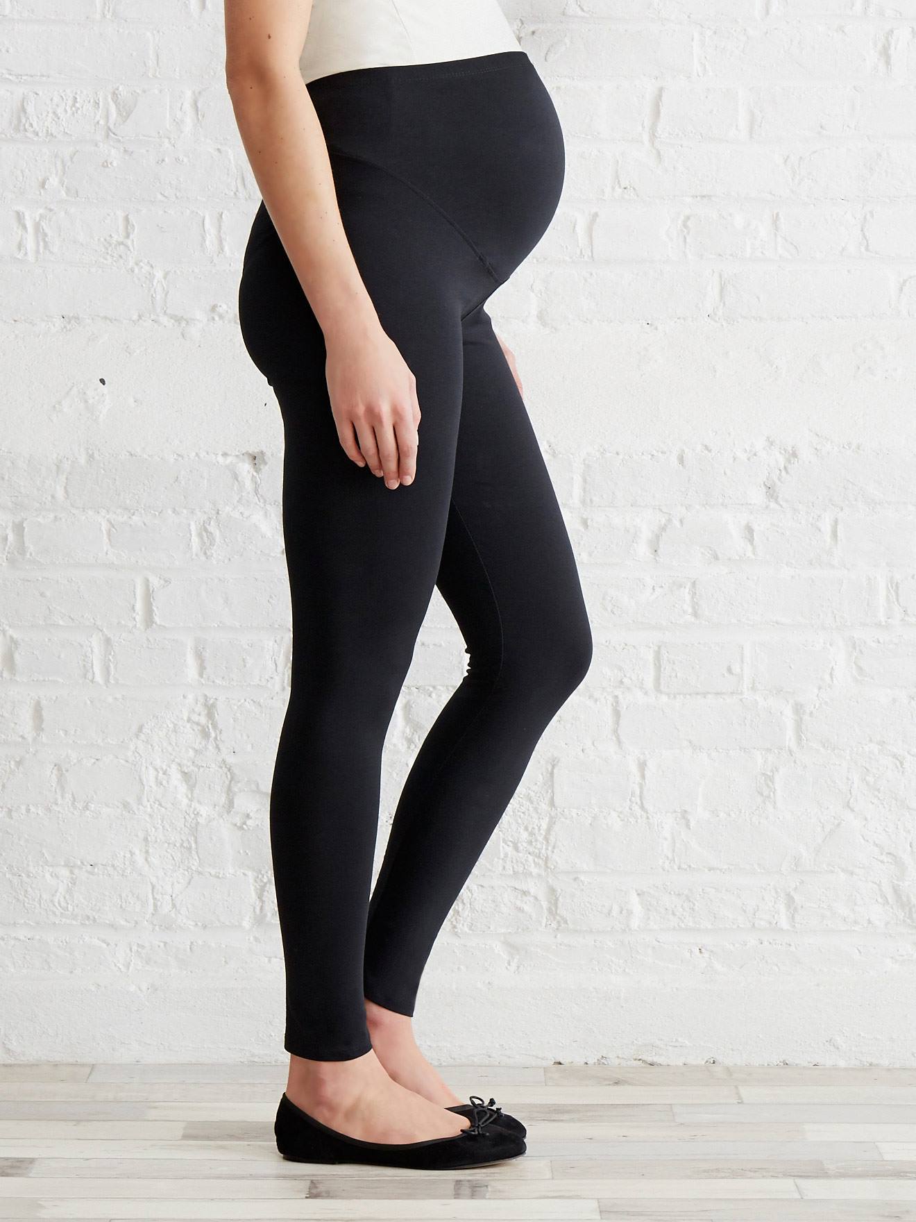 Long Maternity Leggings black