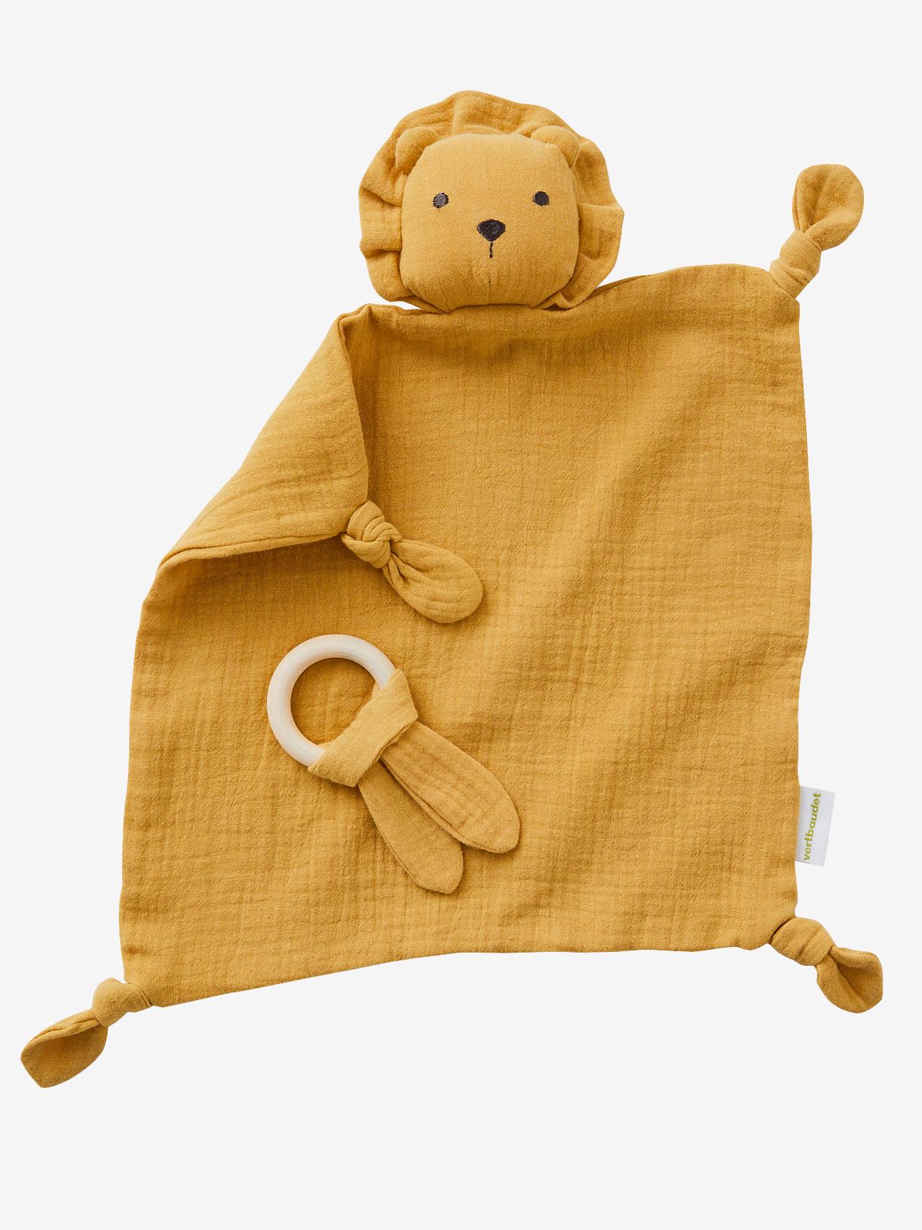 Baby Comforter Toy + Round Rattle yellow