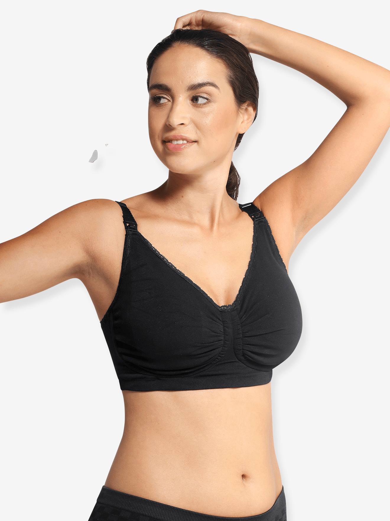 Padded Seamless Bra, Maternity & Nursing Special, GelWire® by CARRIWELL -  black, Maternity