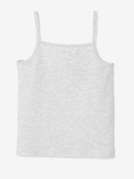 Pack of 3 Cami Tops, for Girls White 