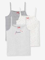 Girls-Underwear-Pack of 3 Cami Tops, for Girls