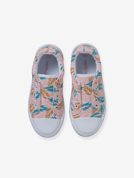 Elasticated Canvas Trainers for Girls Blue+Dark Pink/Print+Light Pink/Print 