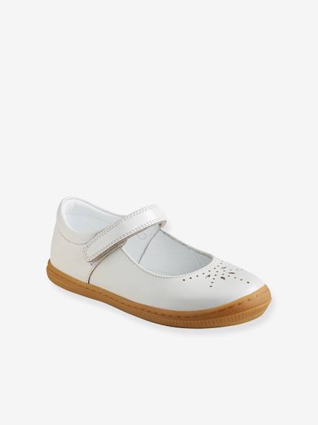 Ballet Pumps for Girls, Designed for Autonomy White+YELLOW DARK SOLID 