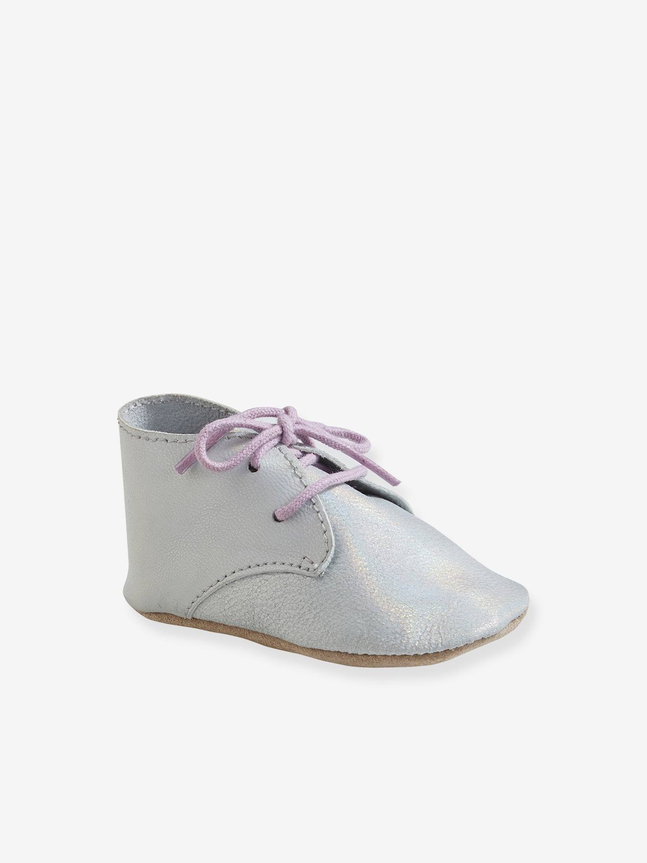 Booties in Soft Leather, for Baby Girls gold