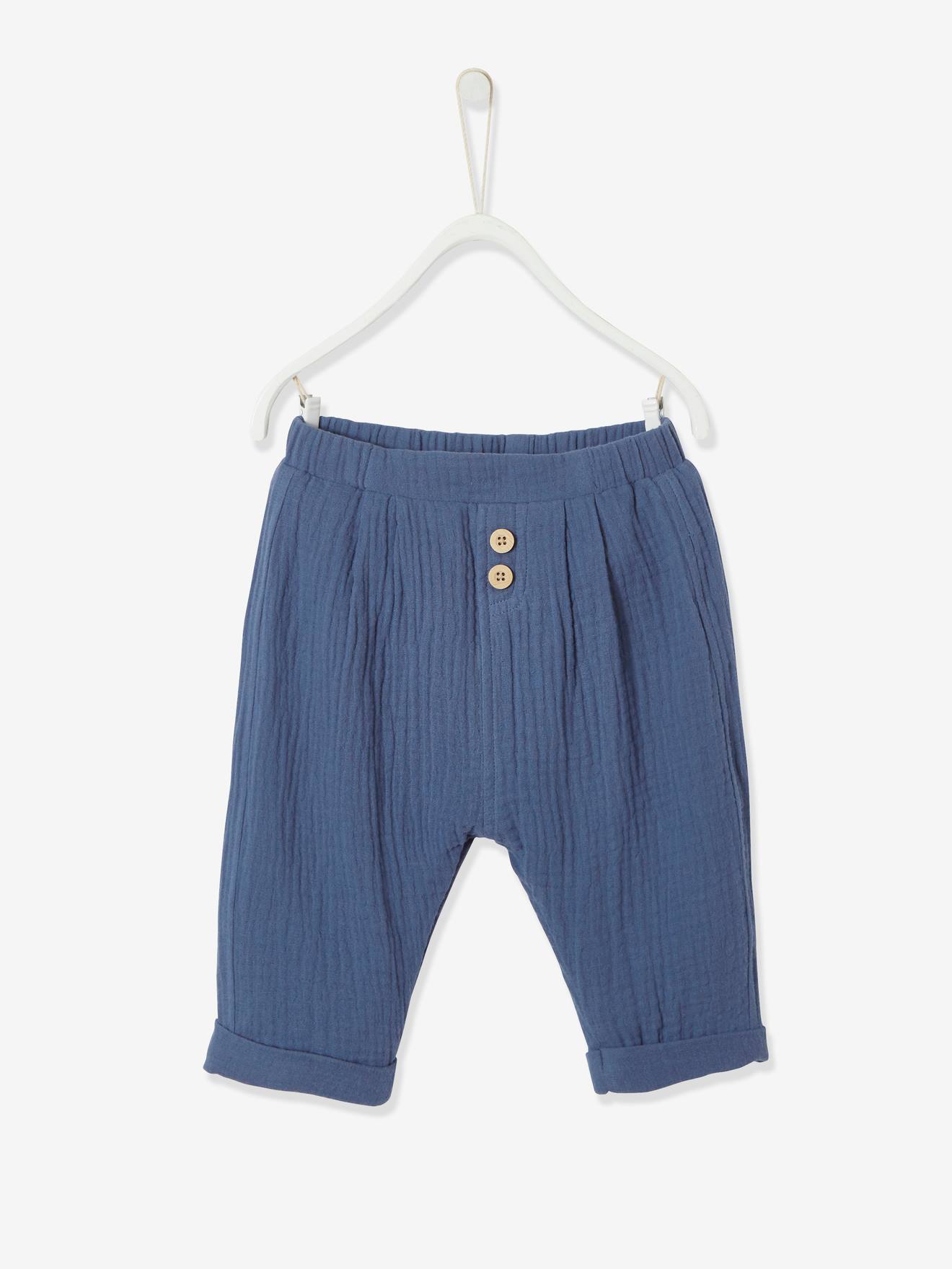 cotton seersucker harem jumpsuit baby