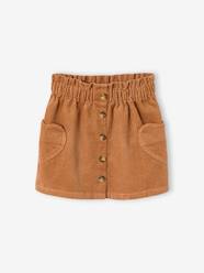 - Corduroy Skirt with Heart Pockets for Girls