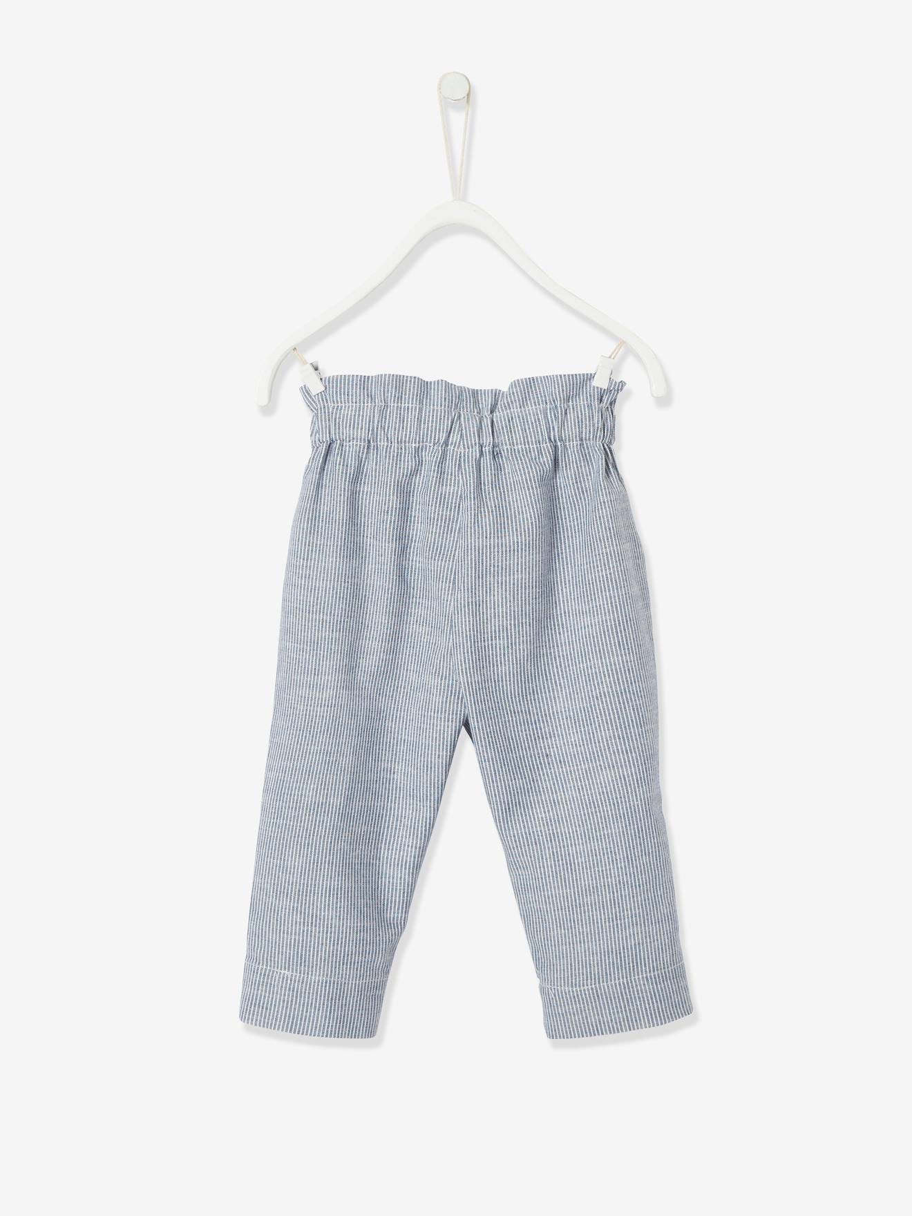 Memela Baby Clothes,Children Kid Girls Stripe Print Tassels Bandage Long Pants Casual Trousers