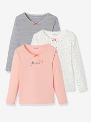 Girls-Underwear-T-Shirts-Pack of 3 Long-Sleeved Tops for Girls, Dream