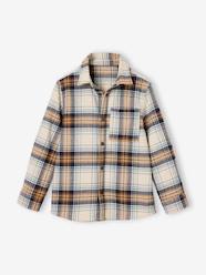 -Chequered Flannel Shirt for Boys