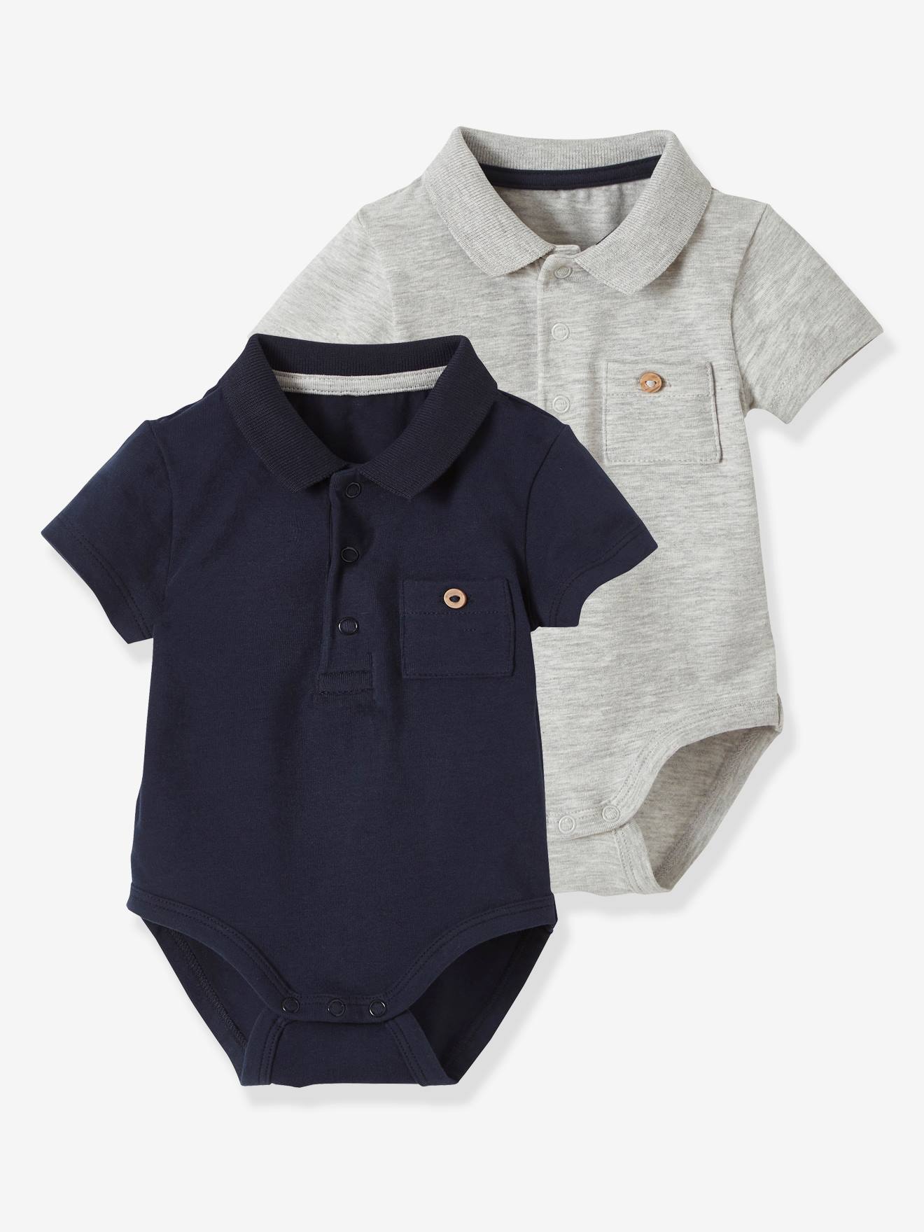 Bodysuits with Polo Shirt Collar & Pocket
