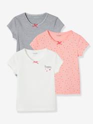 Girls-Underwear-T-Shirts-Pack of 3 Short-Sleeved Tops for Girls, Dream