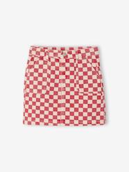-Short denim skirt for girls