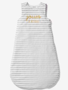 Summer Special Sleeveless Baby Sleep Bag JOUES A BISOUS light stripes