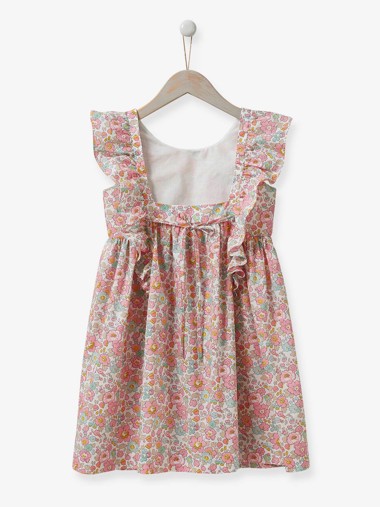 Violette Occasion Wear Dress In Liberty Fabric By Cyrillus Blue Print Girls Vertbaudet