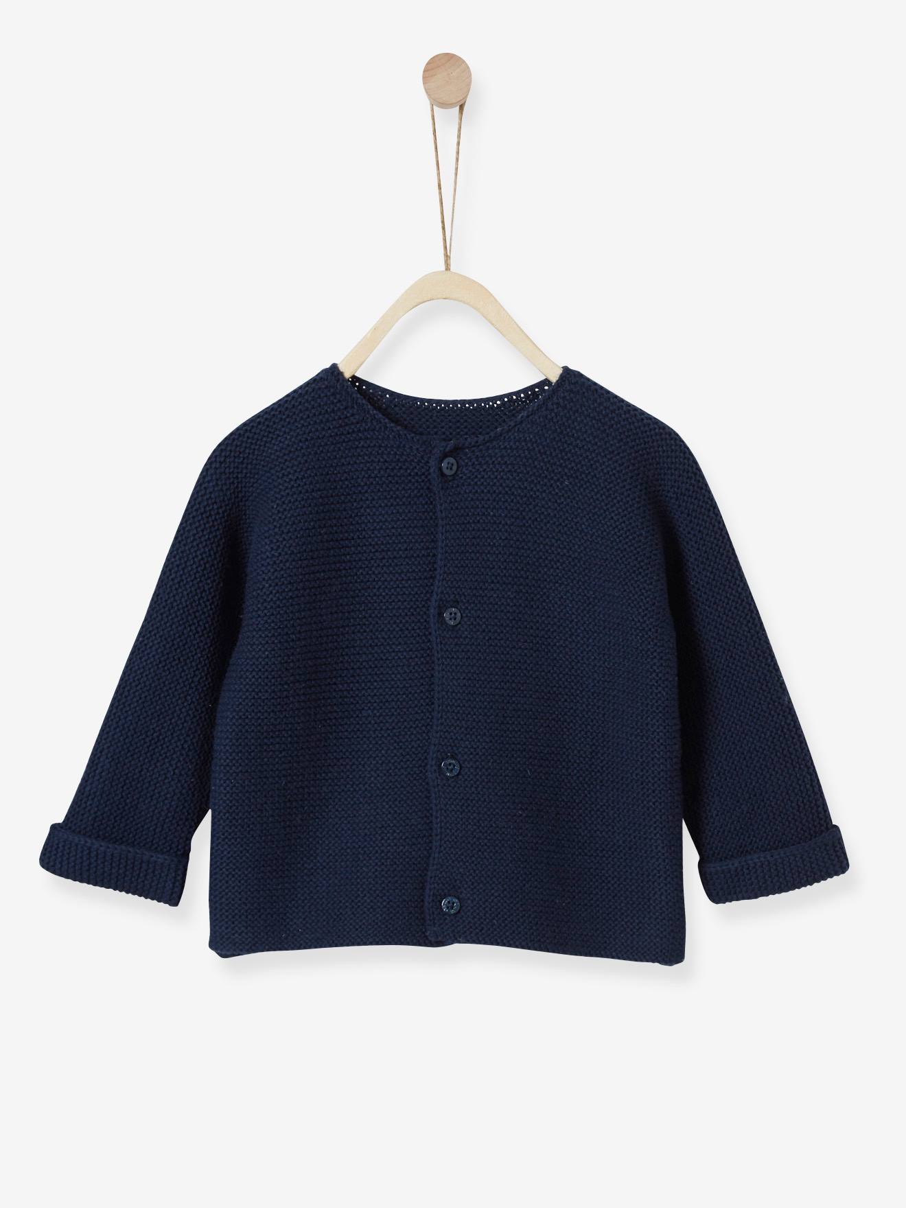 navy blue baby cardigan