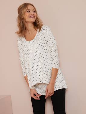 Maternity Nursing Special Crossover Top dark print